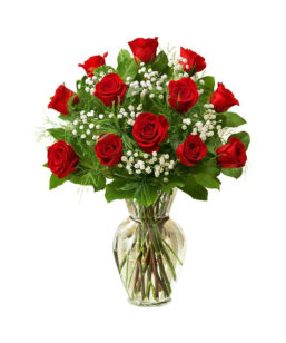 Premium Red Rose Elegance With Bowl